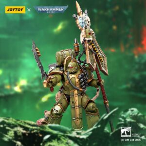 JoyToy JT02915 1/18 Warhammer 40K Death Guard Plague Marine Icon bearer with Boltgun and Plague knife
