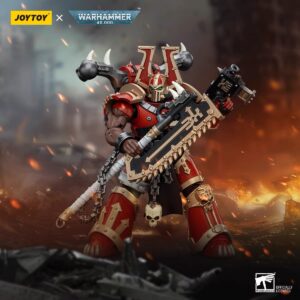 JoyToy 1/18 Warhammer 40K World Eaters Khorne Berzerker with Eviscerator Chainsaxe