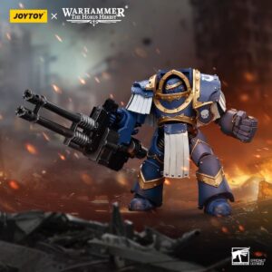 JoyToy JT7486 1/18 Warhammer The Horus Heresy Uitramarines Cataphractii Terminator Squad Terminator with Reaper Autocannon