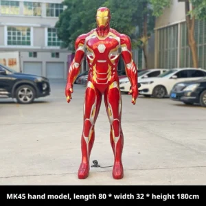 1/1 Scale Iron Man MK45 Statue GK Painted Figure With Led Light And Base