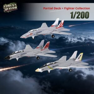 Forces Of Valor Military Model 1/200 Alloy Model Fighter Aircraft USS Enterprise Aircraft Carrier Deck F-14 Tomcat Series