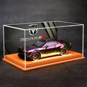 1/24 Dodge Challenger Hellcat Electroplated Version With Lighted Leather Display Case