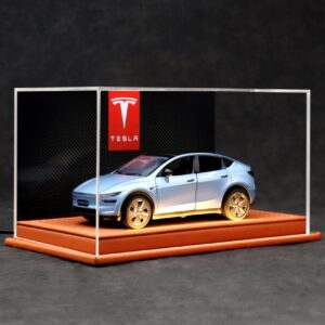 1/24 Tesla Model Y With Lighted Leather Display Case