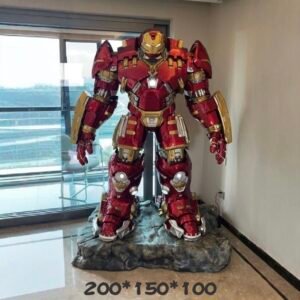 1/1 Scale Hulkbuster Armor Statue GK Painted Figure With Led Light And Base