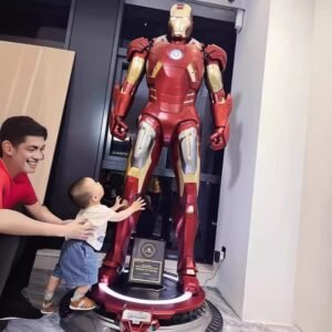 1/1 Scale Iron Man MK7 Statue GK Painted Figure With Led Light And Base